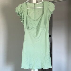 All in Favor Light Green Mini Dress